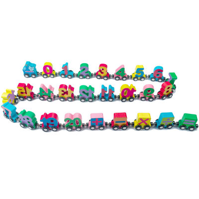 picture of Magnetic wooden number train (27 pcs)