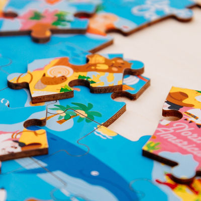 picture of World map wooden puzzles