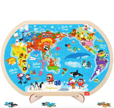 picture of World map wooden puzzles