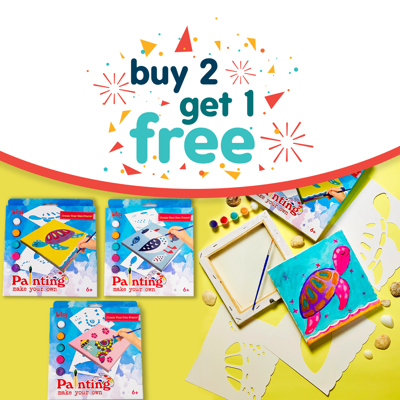 picture of Canvas stencil paint sets - buy 2 get 1 free