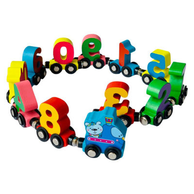 picture of Magnetic wooden train cars (12 pcs)